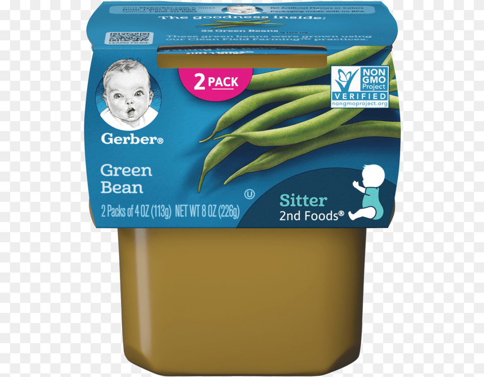 2nd Foods Green Beans Baby Food Gerber, Person, Face, Head, Produce Png Image