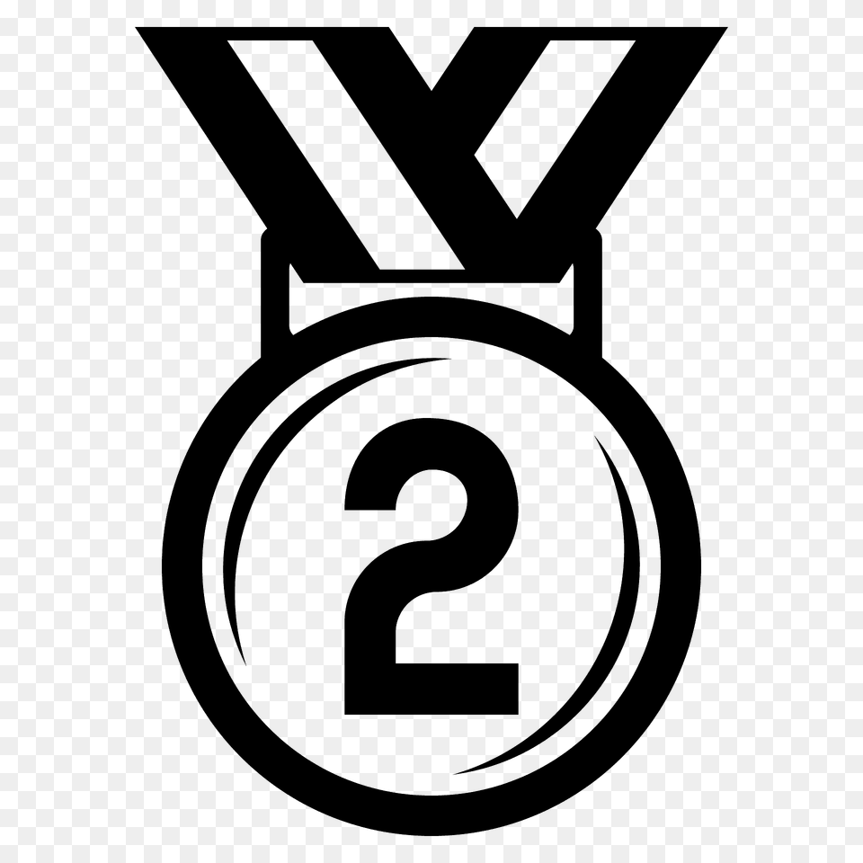 2nd Place Medal Emoji Clipart, Text, Symbol, Number, Dynamite Png Image