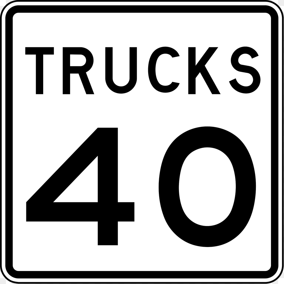 2p Truck Speed Limit Plaque Clipart, Sign, Symbol, Road Sign, Text Free Png Download