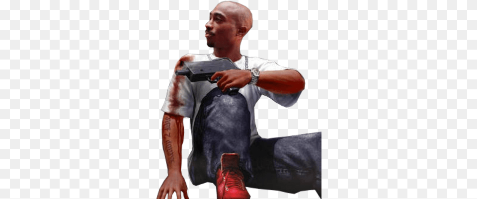 2pac Cartoon Psd Vector Graphic 2pac, Weapon, Handgun, Gun, Firearm Free Png Download