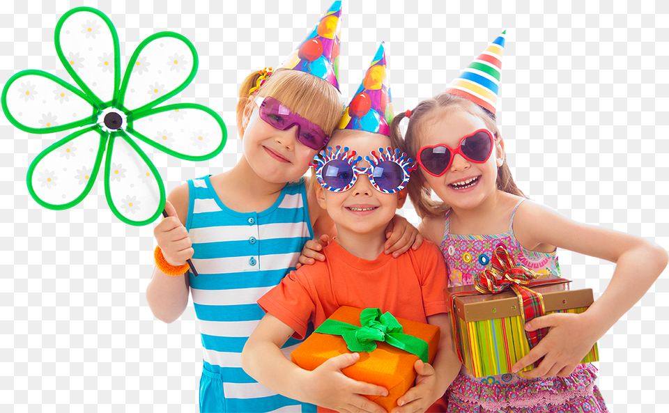 3 Girls At A Birthday Party Birthday, Accessories, Person, People, Hat Free Png Download