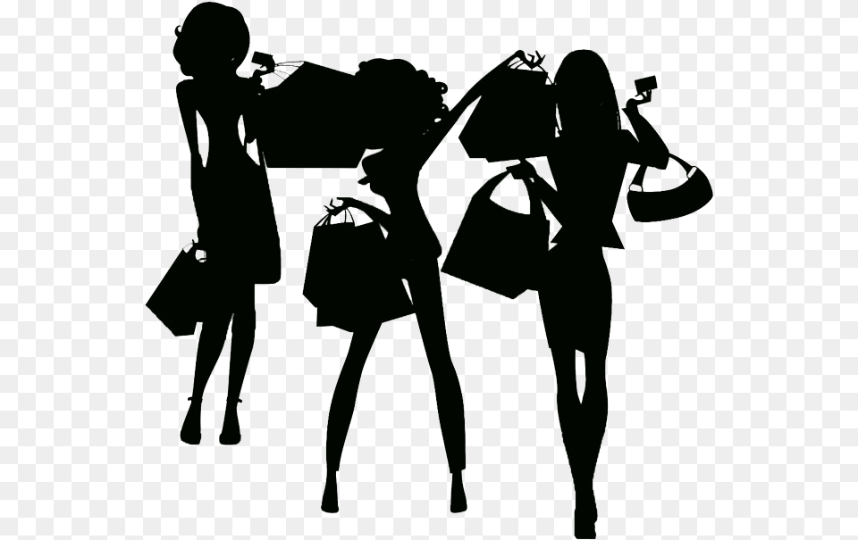 3 Girls Silhouette, Accessories, Bag, Handbag, Person Png Image