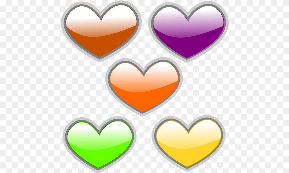 3 Heart Cliparts Clip Art Transparent Background Hearts Multicolored Free Png Download