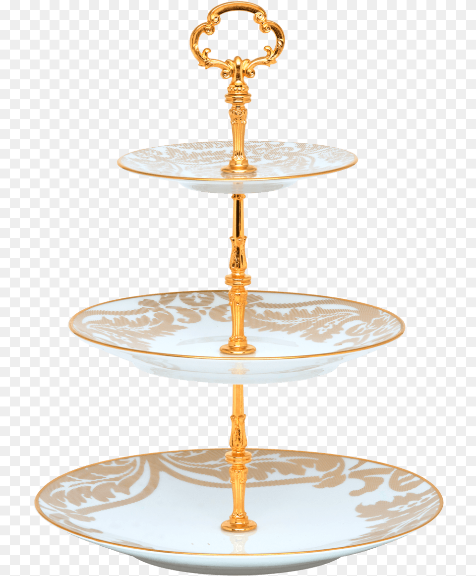 3 Tier Cake Plate Gold Paris, Furniture, Saucer, Stand Free Transparent Png
