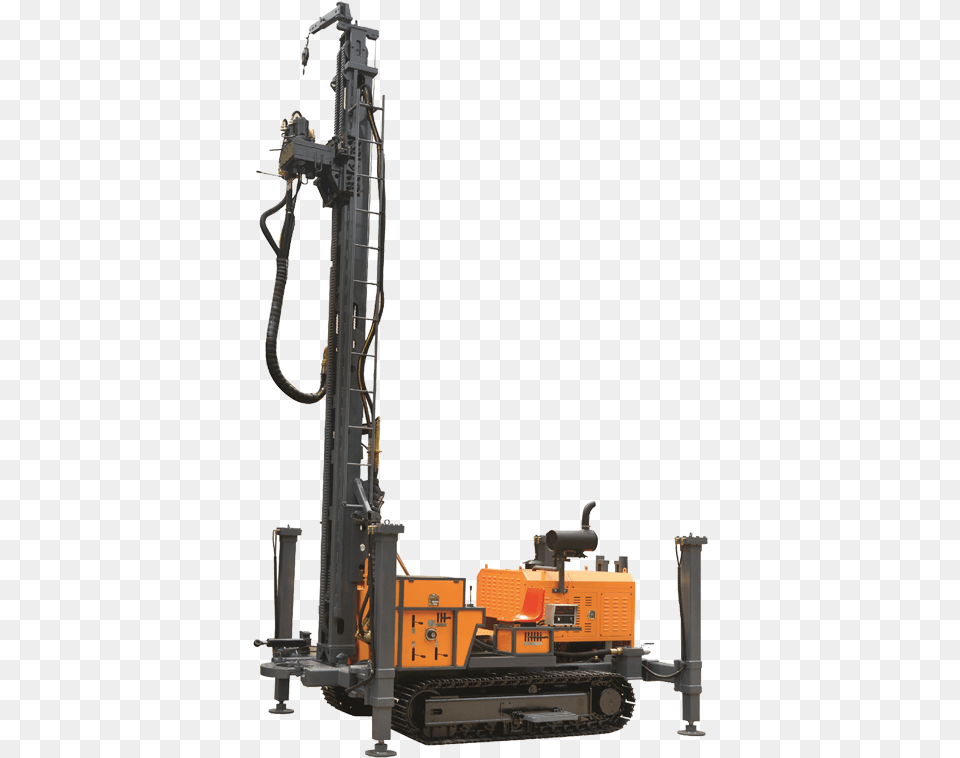 300m Deep Bore Well Drilling For Mountain Area Drill Well, Machine, Bulldozer, Outdoors Png