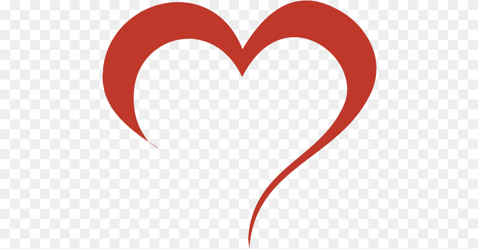 Red Heart Outline, Logo Png