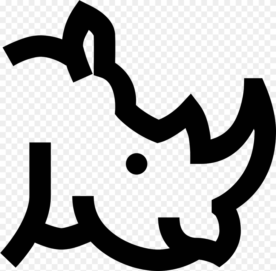 Rhinoceros, Gray Png