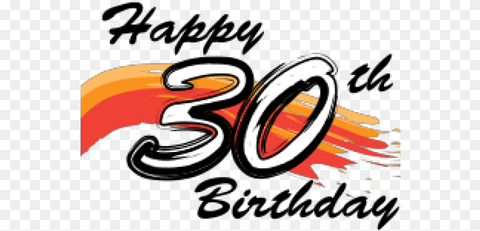 30th Birthday Clipart Happy 30th Birthday, Text, Logo, Smoke Pipe Png Image
