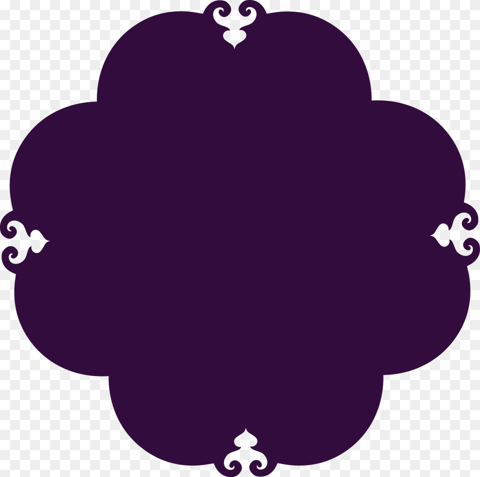 Cloud Border, Silhouette, Purple, Animal, Bear Png Image