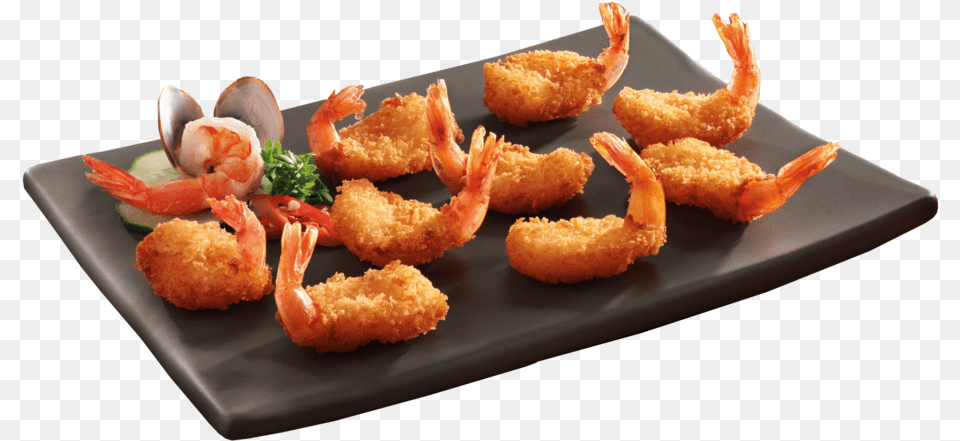 Fried Shrimp, Animal, Seafood, Sea Life, Plate Free Png