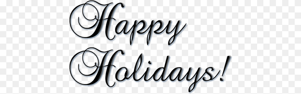 Happy Holidays, Calligraphy, Handwriting, Text Free Transparent Png