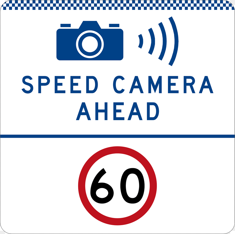 328 1 Speed Camera Ahead Speed Limit Used In New South Wales Clipart, Text, Symbol, Sign Png Image