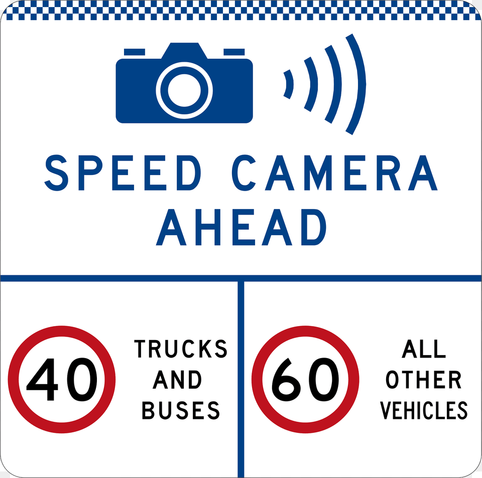 328 5 Speed Camera Ahead Speed Limits Per Category Used In New South Wales Clipart, Text, Paper Free Png