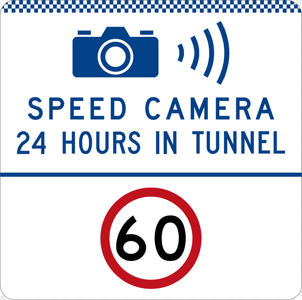 331 1 Speed Camera In Tunnel 24 Hours Speed Limit Used In New South Wales Clipart, Text, Symbol, Sign Free Png