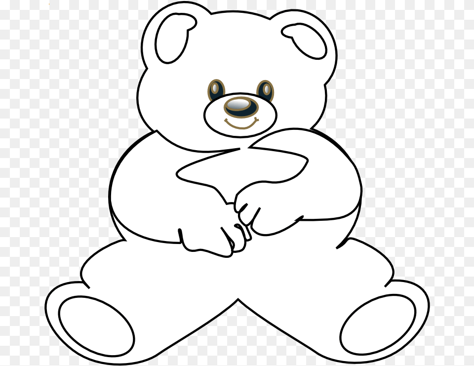 3319 Bear Black White Line Teddy Bear Animal Teddy Bear, Teddy Bear, Toy, Mammal, Wildlife Png Image