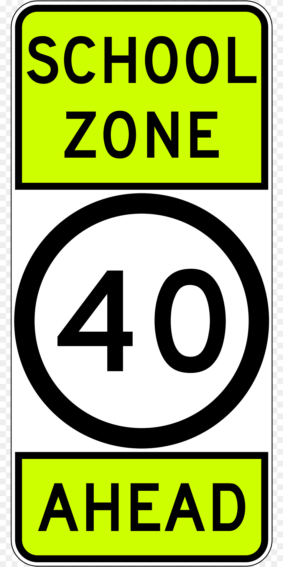 332 School Zone Ahead Used In New South Wales Clipart, Sign, Symbol, Road Sign, Text Png Image