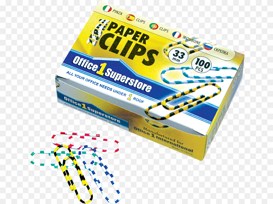 33mm Paper Clips, Box Png Image