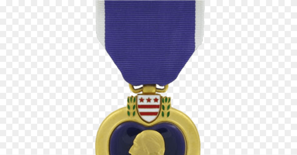 34 Inch Purple Heart 1 34 Inch Purple Heart Medal, Gold, Gold Medal, Trophy Png Image