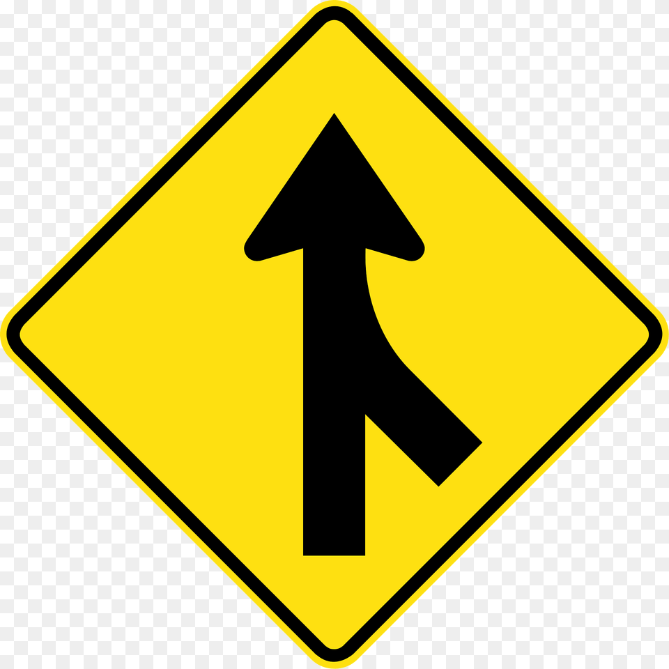 34 Merging Traffic Right Clipart, Sign, Symbol, Road Sign Free Png Download