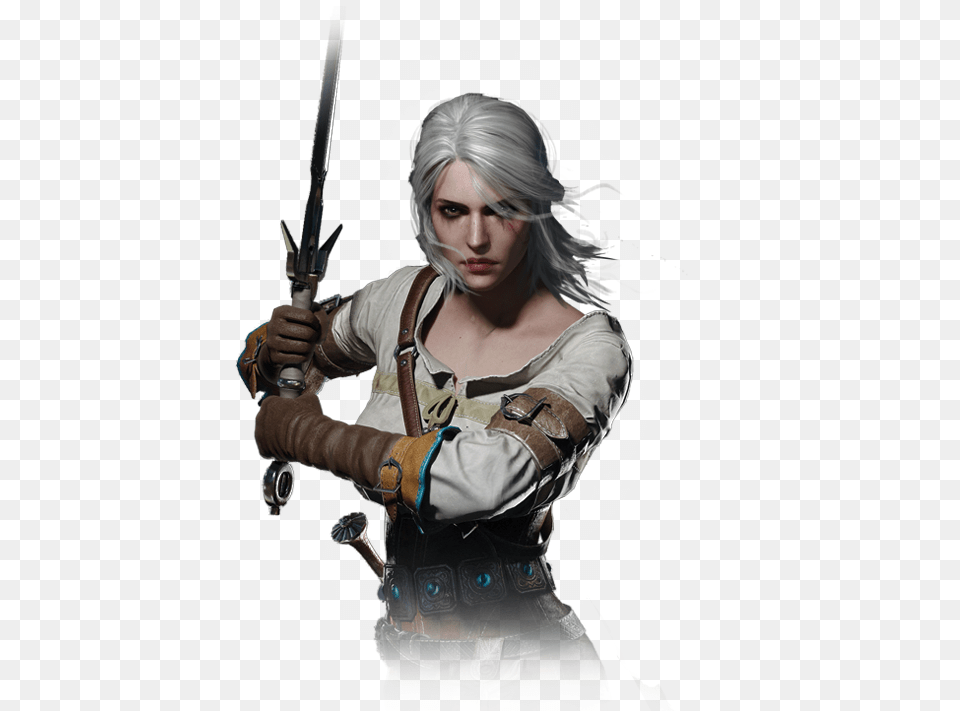 The Witcher, Woman, Weapon, Sword, Person Png Image