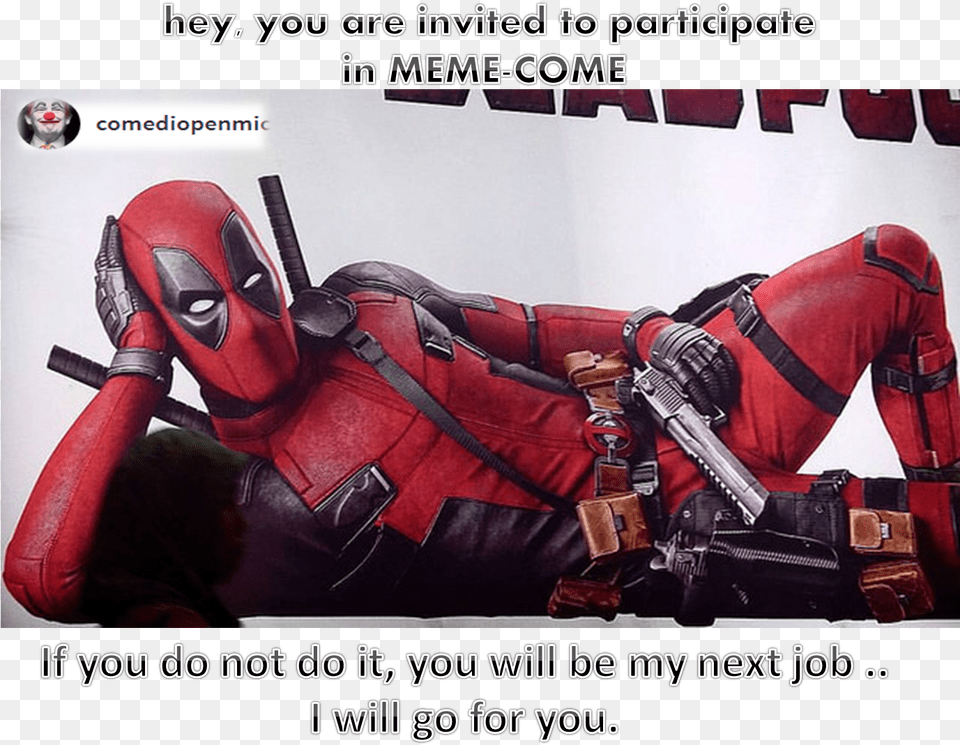 Deadpool, Person, Clothing, Costume, Weapon Free Png