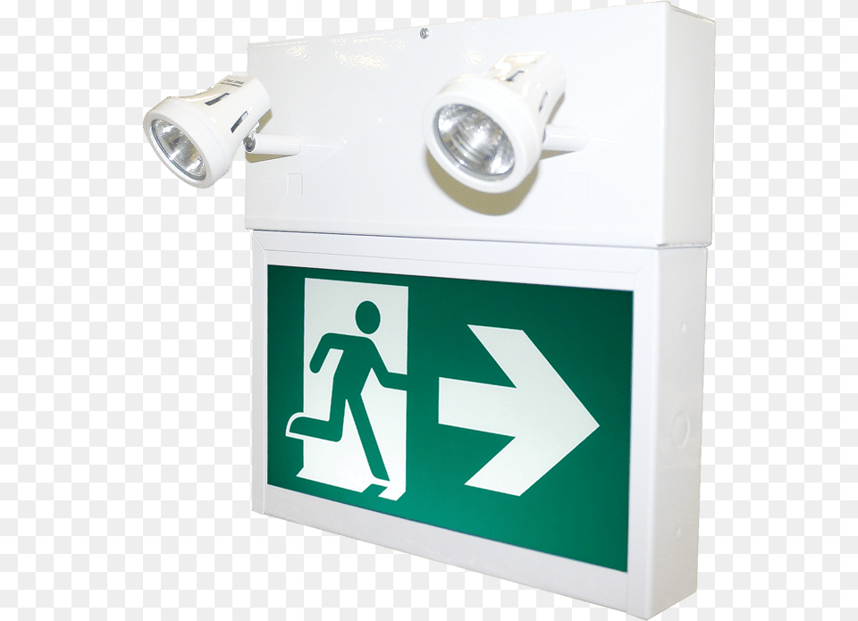 36w Running Man Steel Combo Fire Equipment Running Man Exit Signs Ontario, Lighting, Mailbox, Sign, Symbol Free Png