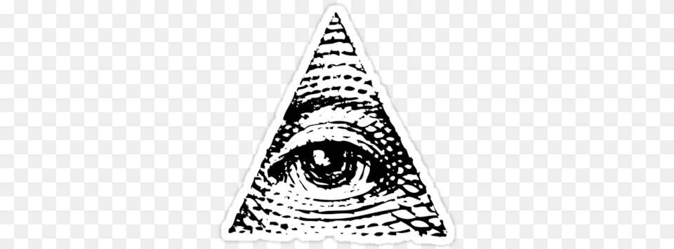 375x360 Eye One Dollar Bill All Seeing Eye Black And White, Triangle, Arrow, Arrowhead, Weapon Png Image