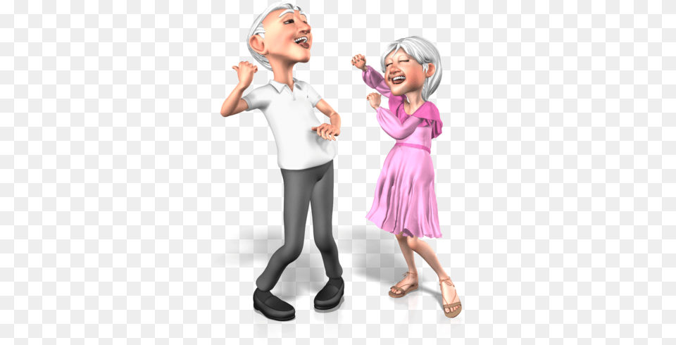 Old Couple, Child, Dancing, Female, Person Free Png