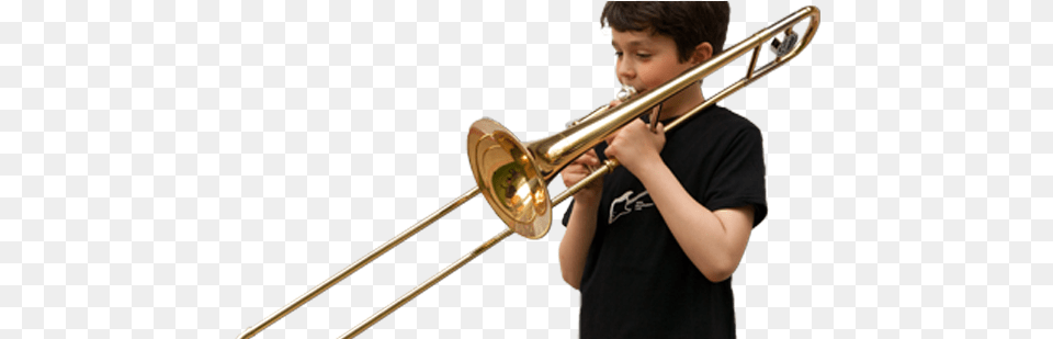 Trombon, Boy, Child, Male, Musical Instrument Free Png Download