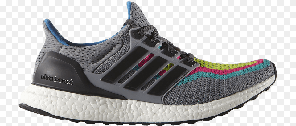 39rainbow Gradient39 Adidas Ultra Boost Mens Running Shoes Grey, Clothing, Footwear, Shoe, Sneaker Free Png Download