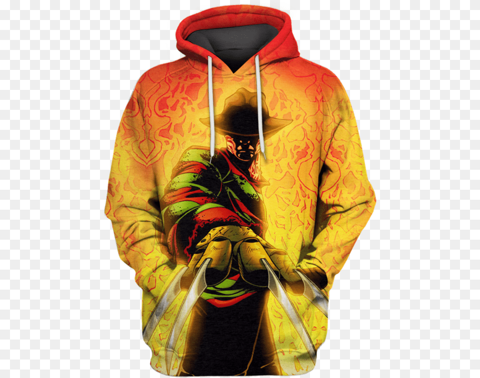 3d A Nightmare On Elm Street Freddy Krueger Tshirt Freddy Krueger Hoodies, Clothing, Sweater, Knitwear, Hoodie Free Png