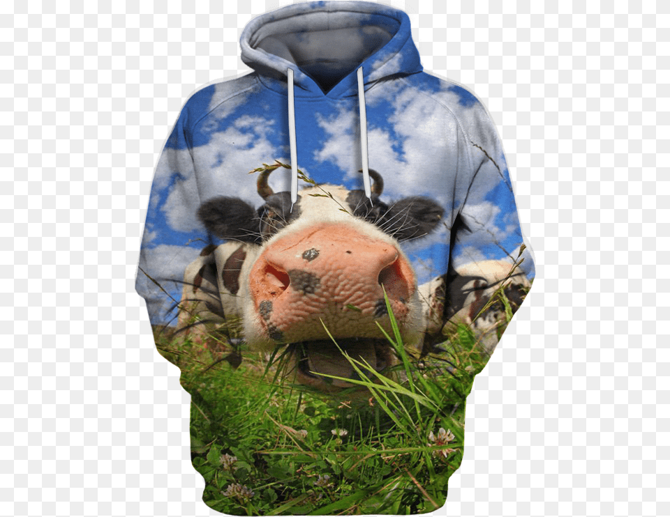 3d All Over Print Lovely Cow Face Shirt Hoodie, Sweatshirt, Sweater, Clothing, Knitwear Free Png Download