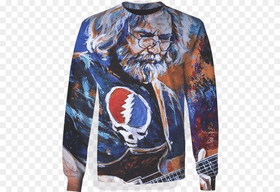 3d All Over Printed Grateful Dead Music Hoodiequotclass Jerry Garcia, Clothing, Sleeve, Long Sleeve, Adult Free Png
