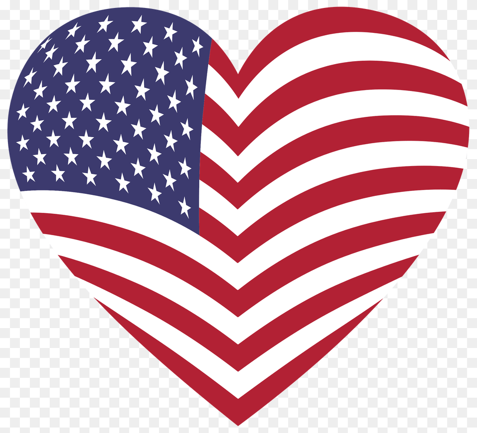 3d America Heart Flag Clipart, American Flag Free Png Download
