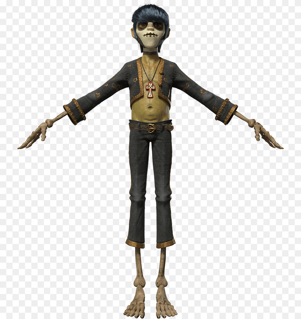 3d And Creepy Motion Design For Gorillaz Toda De Los Muertos Fictional Character, Person, Figurine, Face, Head Free Transparent Png