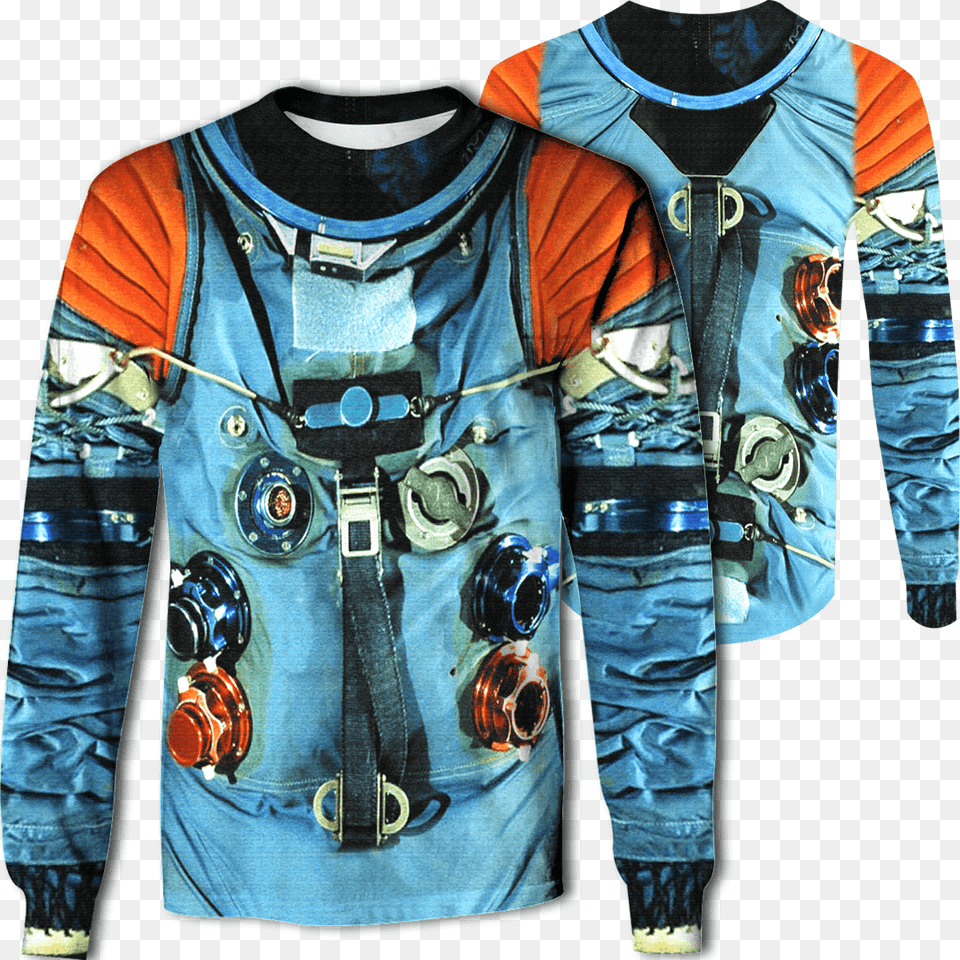 3d Astronaut Suit Full Print T Shirt Space Suit, Sleeve, Clothing, Coat, Jacket Free Png