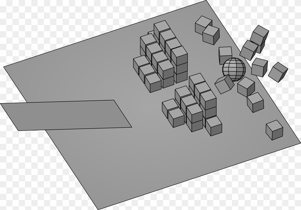 3d Ball Hitting A Pile Of Boxes Clip Arts Architecture Free Png