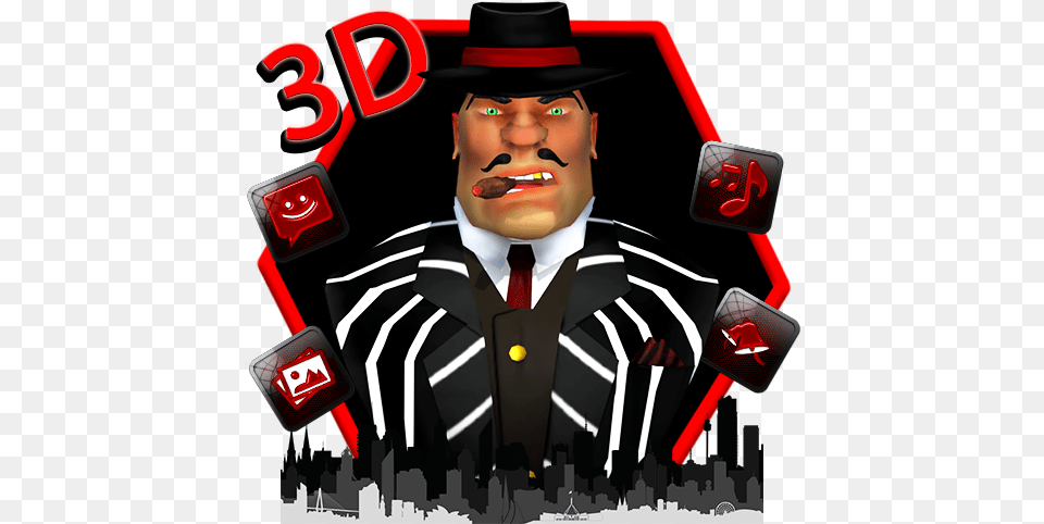 3d Black Smoking Man Theme Apk 112 Download Apk Latest Gentleman, Accessories, Person, Male, Formal Wear Png Image