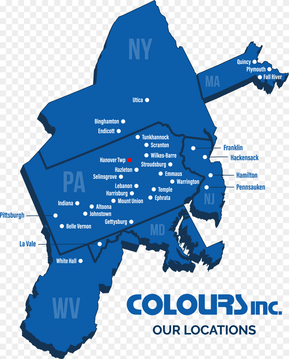 3d Blue Map Of Colours Inc Store Locations With Plot Poster, Chart, Outdoors, Nature, Land Png Image