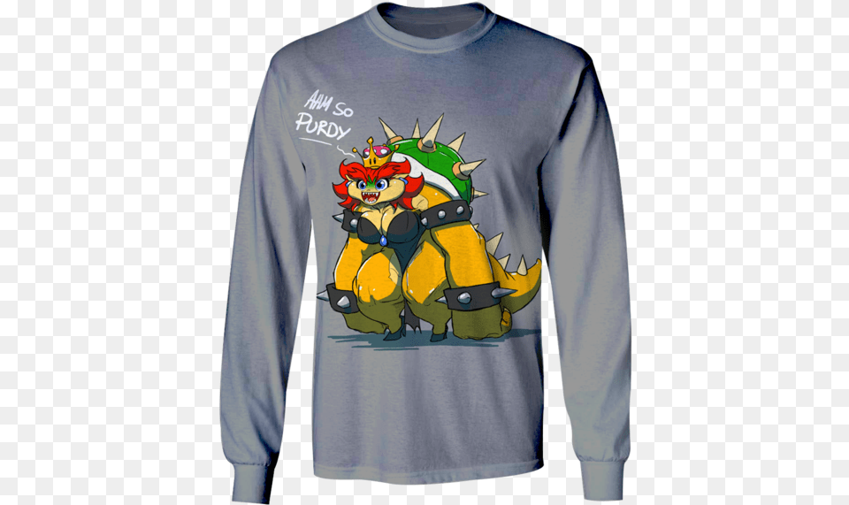 3d Bowsette And Bowser Mario Tshirt Oak Island T Shirt Short Or Long Sleeve Your Choice, Clothing, Long Sleeve, T-shirt Free Png
