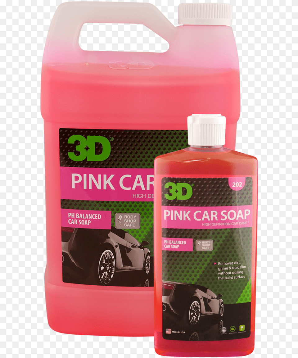 3d Car Care 3d Pink Car Soap, Bottle, Transportation, Vehicle, Machine Free Transparent Png