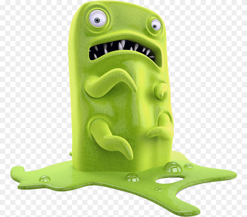 3d Cartoon Bacteria, Emblem, Symbol, Green, Architecture Free Png