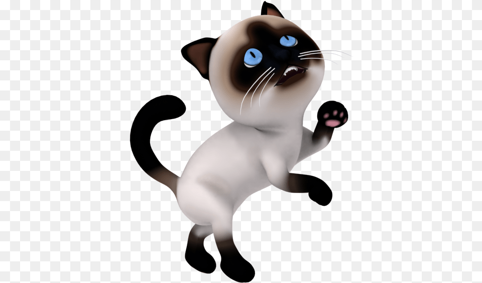 3d Cartoon Cat Character Asking For Animal Cartoon 3d, Mammal, Pet, Siamese, Adult Free Png