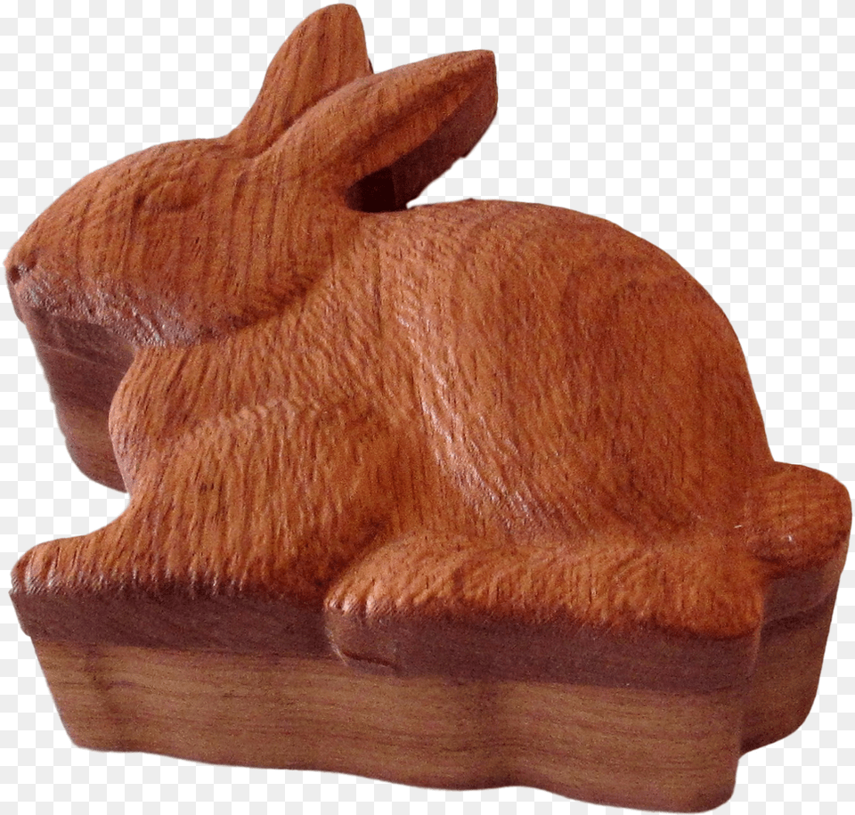 3d Carved Bunny Rabbit Box Domestic Rabbit, Animal, Mammal, Bread, Food Png Image
