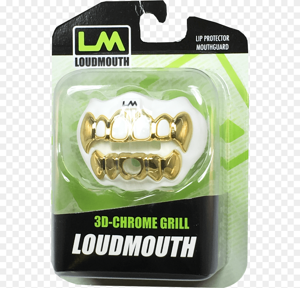 3d Chrome Grill Loudmouth Loud Mouth Guards Gold Teeth Mouth Guard Football, Logo Png