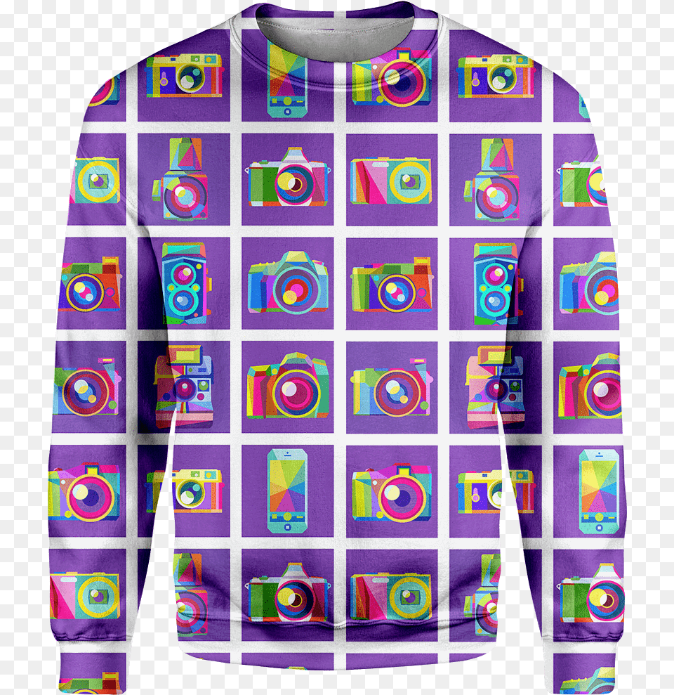 3d Cinemascope Full Print T Shirt Que Es Un, Clothing, Long Sleeve, Sleeve, Pattern Png