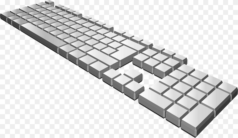 3d Computer Keyboard Clipart, Computer Hardware, Computer Keyboard, Electronics, Hardware Png Image