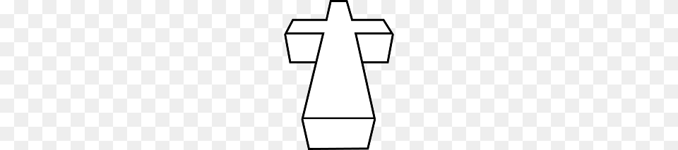 3d Cross Black And White, Symbol, Tomb Png Image