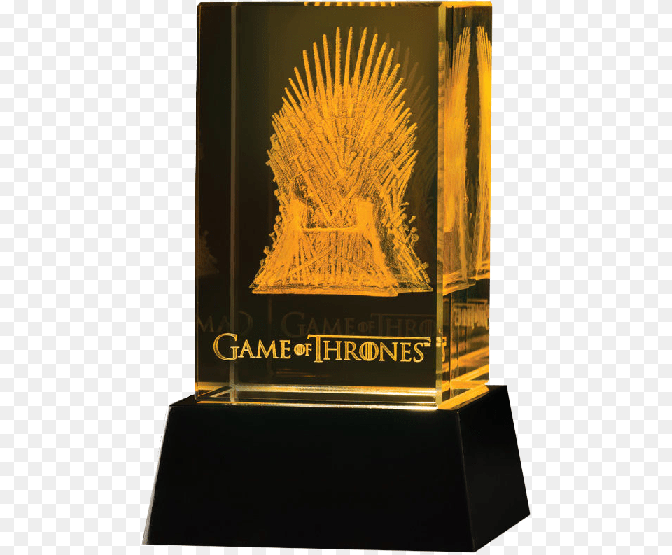 3d Crystal Iron Throne With Light Up Base Ornament Game Of Thrones 3d Crystal Iron Throne, Trophy Png Image