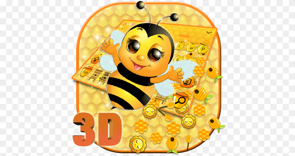 3d Cute Honey Bee Gravity Keyboard Theme Apps On Google Play Honeybee, Animal, Invertebrate, Insect, Wasp Free Png Download